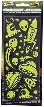 Светещи в тъмното стикери - Космос - Комплект от 2 листа