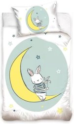 Бебешки двулицев спален комплект 2 части Sonne Bunny on the Moon - 