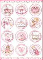 Декупажна хартия Stamperia - Розови бебешки мотиви