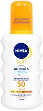Nivea Sun Protect & Sensitive Spray SPF 50 - лак