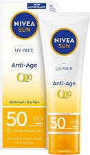 Nivea Sun UV Face Anti-Age Q10 SPF 50 - несесер