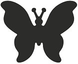 Пънч Heyda - Пеперуда с обли крила