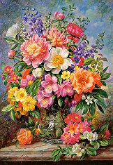 Юнски цветя във ваза - пъзел