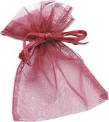 Торбичка за подарък от органза KPC - Червена