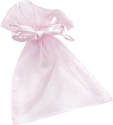 Торбичка за подарък от органза - светло розова