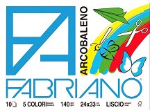Блок с цветна хартия Fabriano Arcobaleno