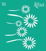Самозалепващ шаблон Rosa - Цветя