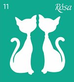 Самозалепващ шаблон Rosa - Котки