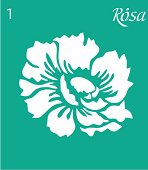Самозалепващ шаблон Rosa - Цвете