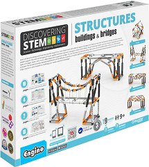 Детски конструктор Engino - Сгради и мостове - играчка