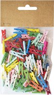 Цветни дървени щипки - Комплект от 100 броя с дължина 25 mm