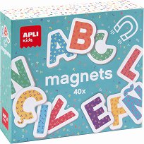 Дървени магнитни латински букви - Apli Kids - 