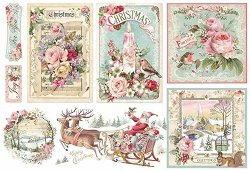 Декупажна хартия Stamperia - Розова Коледа