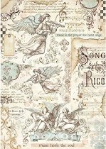 Декупажна хартия Stamperia - Ангели и ноти