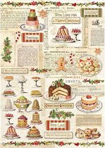 Декупажна хартия Stamperia - Коледни сладкиши