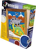 Създай и оцвети барелефно пано с цветен пясък - Динозаври - творчески комплект