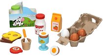 Дървени фигурки Lelin Toys - Продукти за закуска - играчка