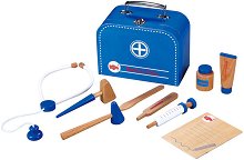 Детско дървено лекарско куфарче Lelin Toys - 