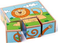 Дървени кубчета Woodyland - Животни - играчка