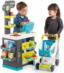Детски супермаркет с пазарска количка Smoby - играчка