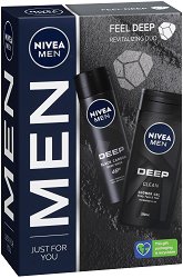 Подаръчен комплект Nivea Men Deep - 