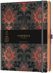 Луксозен тефтер с ластик Castelli Baroque Copper - 