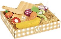 Дървени плодове и зеленчуци за рязане Vilac - играчка