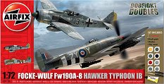Германски и британски военен самолет - Focke Wulf Fw190A-8 and Hawker Typhoon Ib Dogfight - 