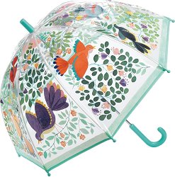 Детски чадър Djeco - Цветя и птици - детски аксесоар