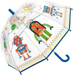 Детски чадър Djeco - Роботи - 