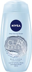 Nivea Clay Fresh Blue Agave & Lavender Deep Cleansing Shower Cream - маска