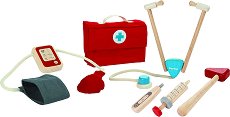 Детска лекарска чанта с дървени инструменти PlanToys - играчка