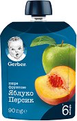 Пюре с ябълка и праскова Nestle Gerber - чаша