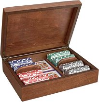 Комплект за покер в дървена кутия - Radoca - 