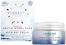 Lumene Arctic Hydra Care Moisture & Relief Rich Day Cream - пудра