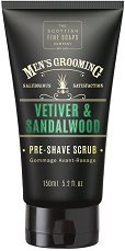 Scottish Fine Soaps Men's Grooming Vetiver & Sandalwood Pre-Shave Scrub - 