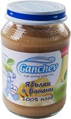 Ganchev - Пюре от ябълки и банани 100% плод - продукт