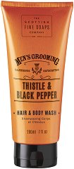 Scottish Fine Soaps Men's Grooming Thistle & Black Pepper Hair & Body Wash - 