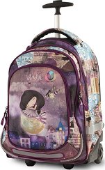 Ученическа раница с колелца - Ballerina - портмоне