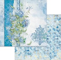 Хартии за скрапбукинг Stamperia - Сини цветя