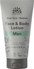 Urtekram Men Aloe Vera Baobab Face & Body Lotion -  