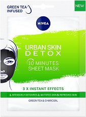 Nivea Urban Skin Detox 10 Minutes Sheet Mask - пяна