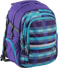 Ученическа раница Allout Bags Filby Summer Check Purple - раница