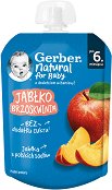 Плодов пауч с ябълка и праскова Nestle Gerber Natural for Baby - 