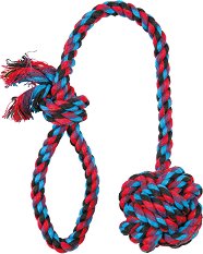 Плетено въже с топка - играчка