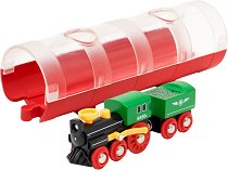 Детски парен влак и тунел Brio - релса