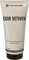 Yves Rocher Cuir Vetiver Hair & Body Wash - 