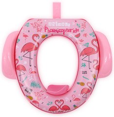 Детска седалка за тоалетна със закачалка Lorelli фламинго - продукт