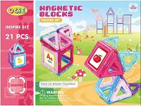 Детски магнитен конструктор Ocie - Розов свят - играчка