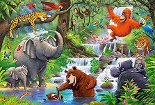 Животните в джунглата - пъзел